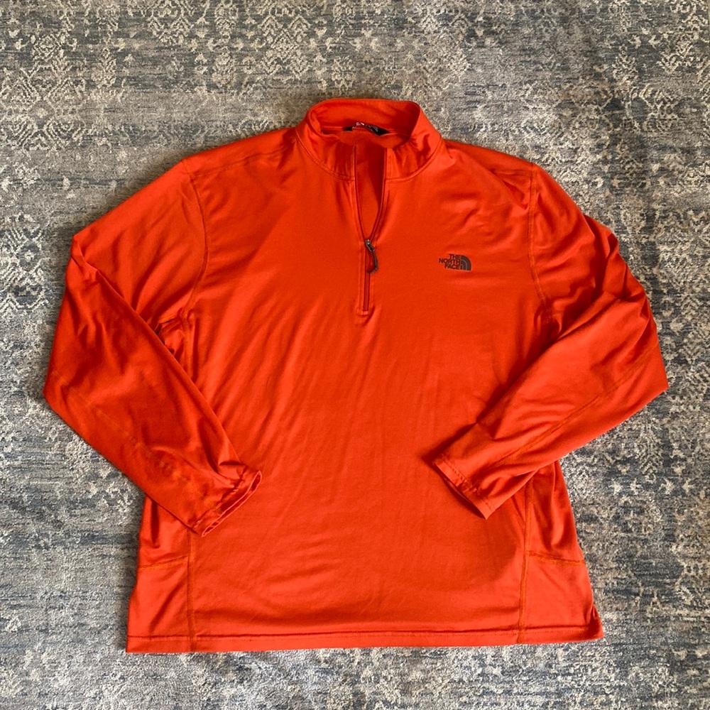 The North Face Men's Orange Quarter-Zip Pullover